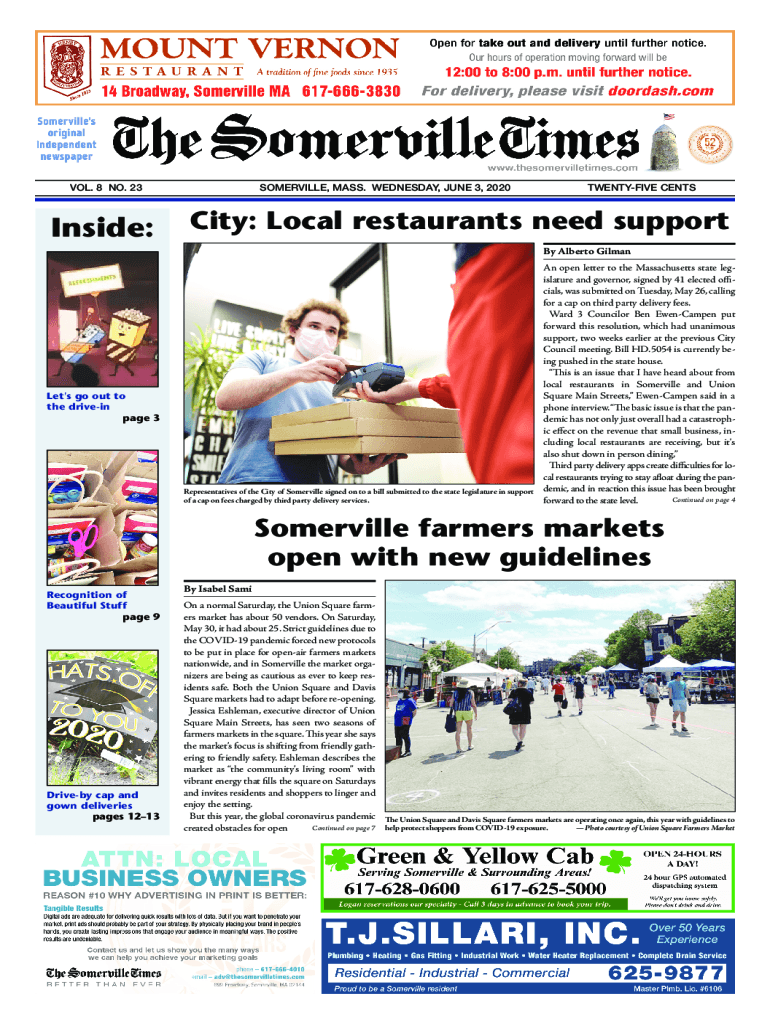 Fillable Online Open for delivery and takeout Town of Hadley, MA Fax