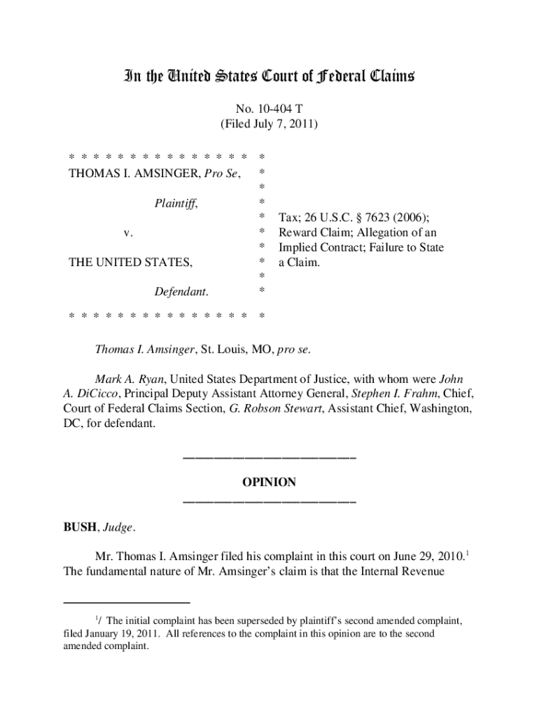 Fillable Online RULES OF THE UNITED STATES COURT OF ... Fax Email Print ...