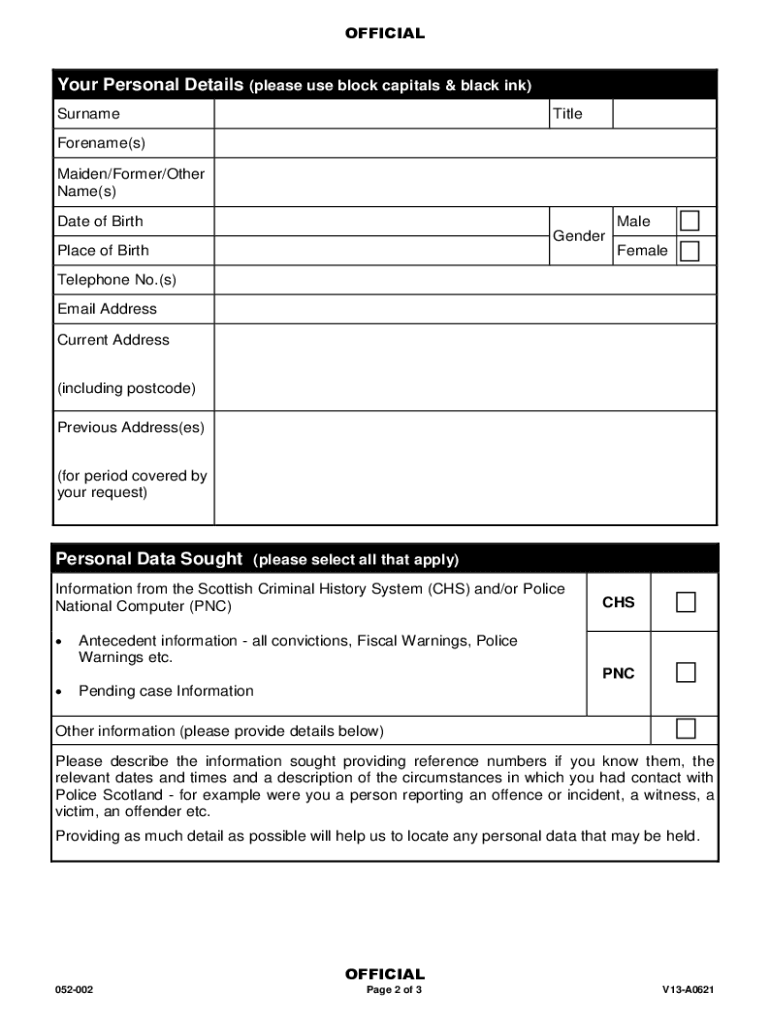 sportscotland Subject Access Request Policy and Preview on Page 1