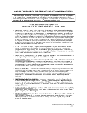 Semester Study Abroad Application And Ination Doc Template Pdffiller