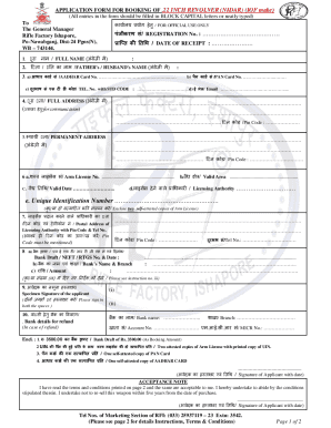 Get On Line 022 Revolver Boking Form