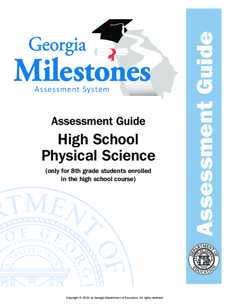 Fillable Online 8th Grade Physical Science Assessment Guide . ... Fax ...