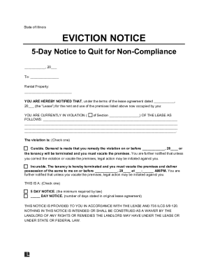 Fillable Online Illinois Eviction Notice Form (Free Template) Fax Email Fillable Online Illinois Eviction Notice Form (Free Template) Fax Email