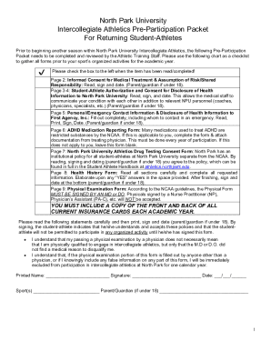 Fillable Online Medical Forms for Student-Athletes Fax Email Print ...
