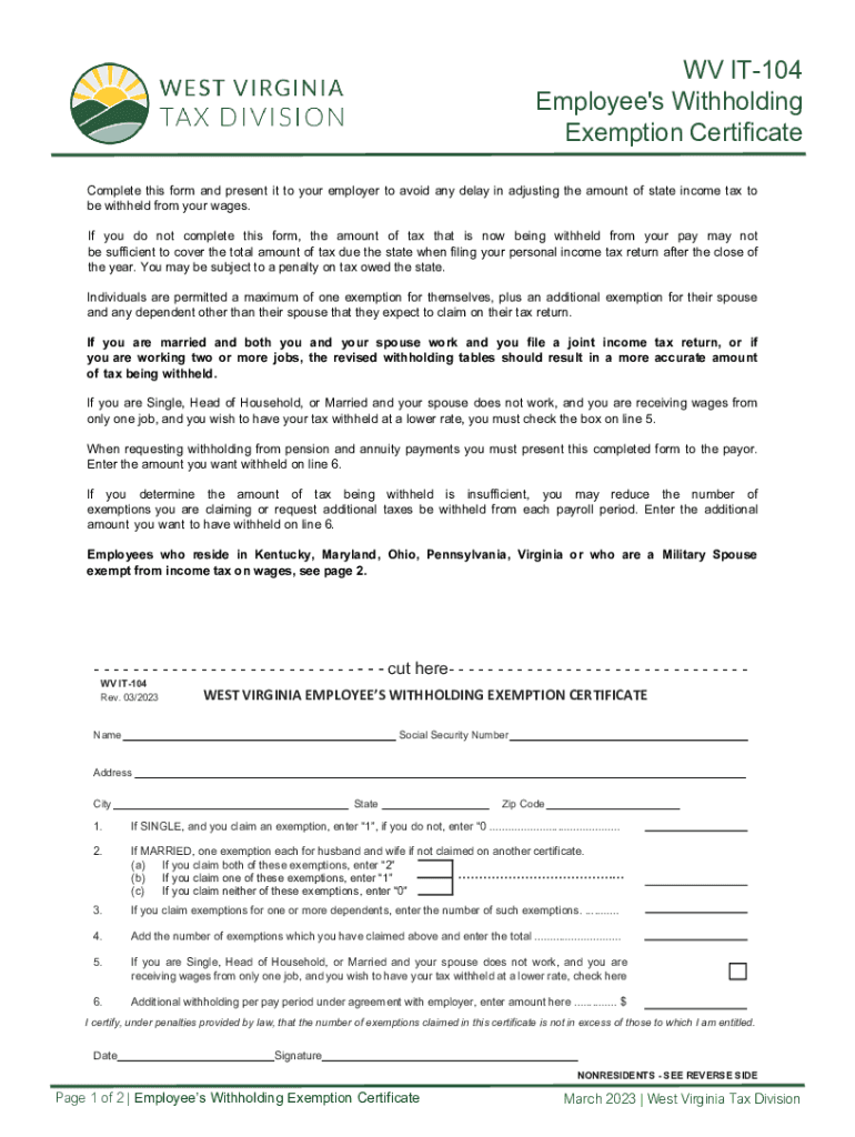 wv employee withholding form Preview on Page 1