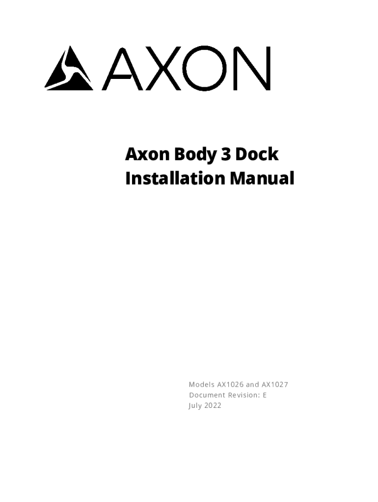 Fillable Online Axon Body 3 Dock Manual. Axon Body 3 Dock Manual Fax