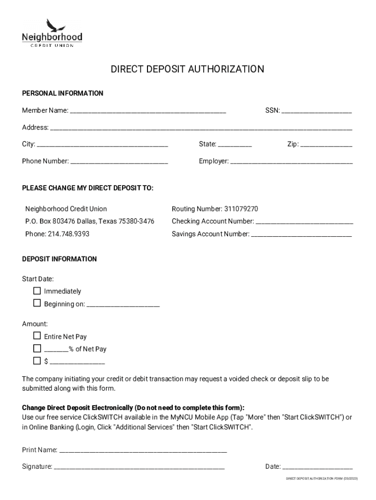 Evolve Bank Direct Deposit Form (7T4BD9) - Locanda la Valle Preview on Page 1