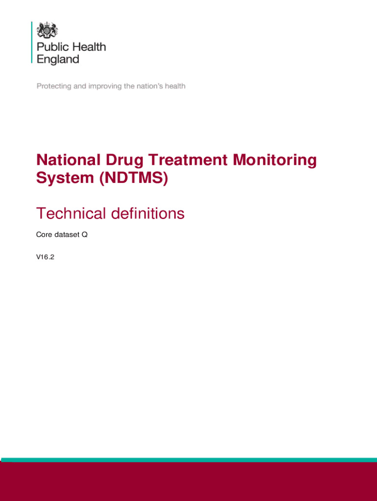 Fillable Online NDTMS Technical definitions CDSQ. NDTMS Technical