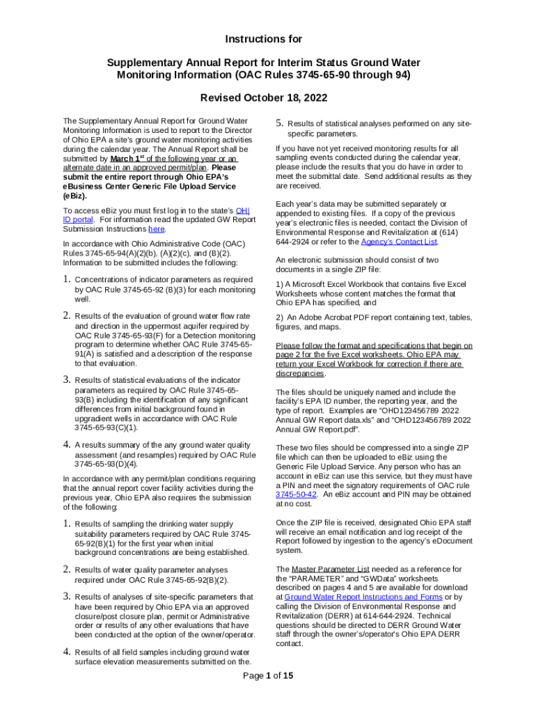 Ambient Ground Water Monitoring Ohio EPA epa ohio Doc Template