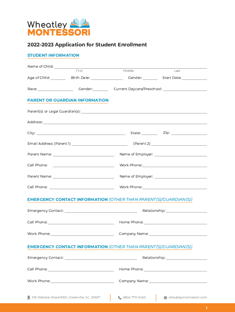Fillable Online Child Care Application and Authorization Form Fax Email ...