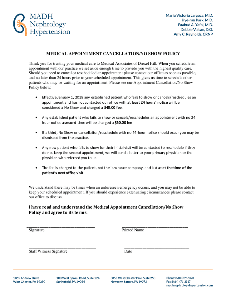 Fillable Online Medical Associates of Drexel Hill West Chester