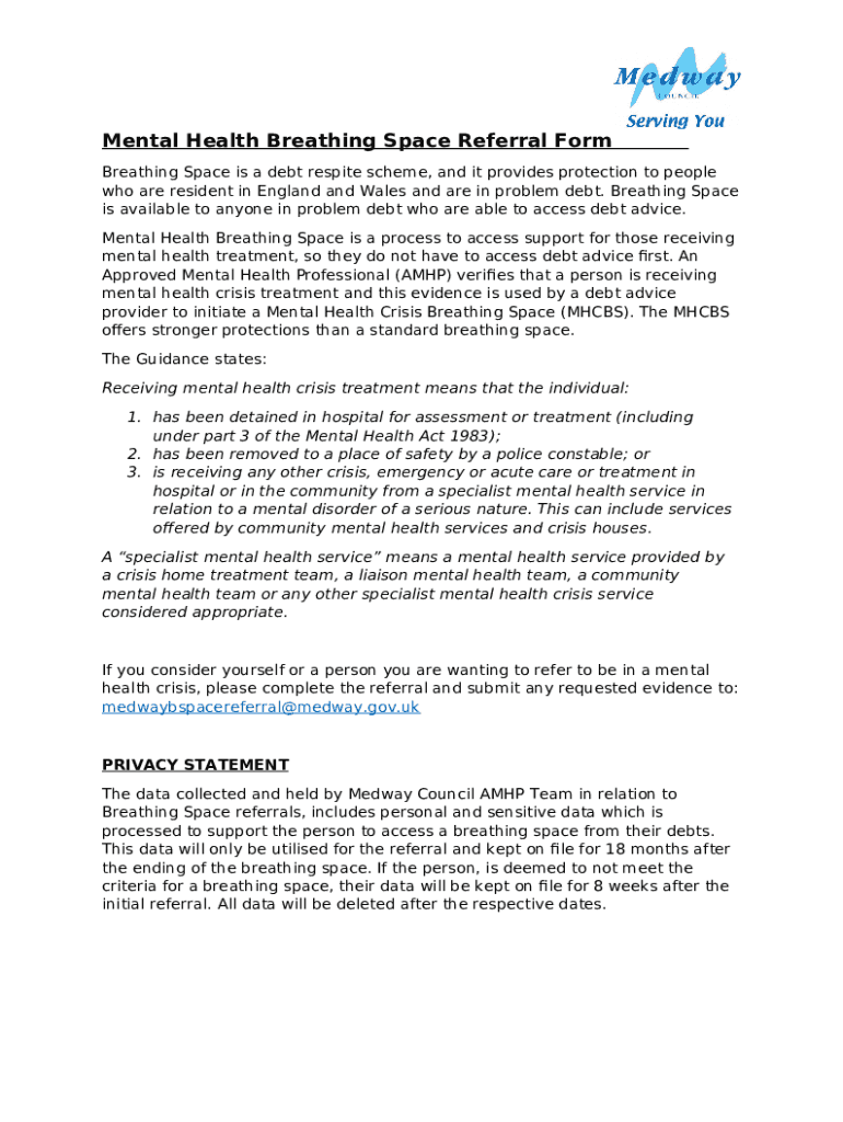 Mental Health Breathing Space Referral Doc Template PdfFiller mental-health-breathing-space-referral-doc-template-pdffiller