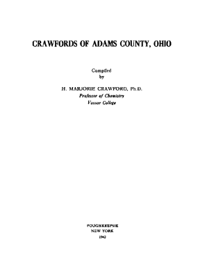 CRAWFORDS OF ADAMS COUNTY, OHIO