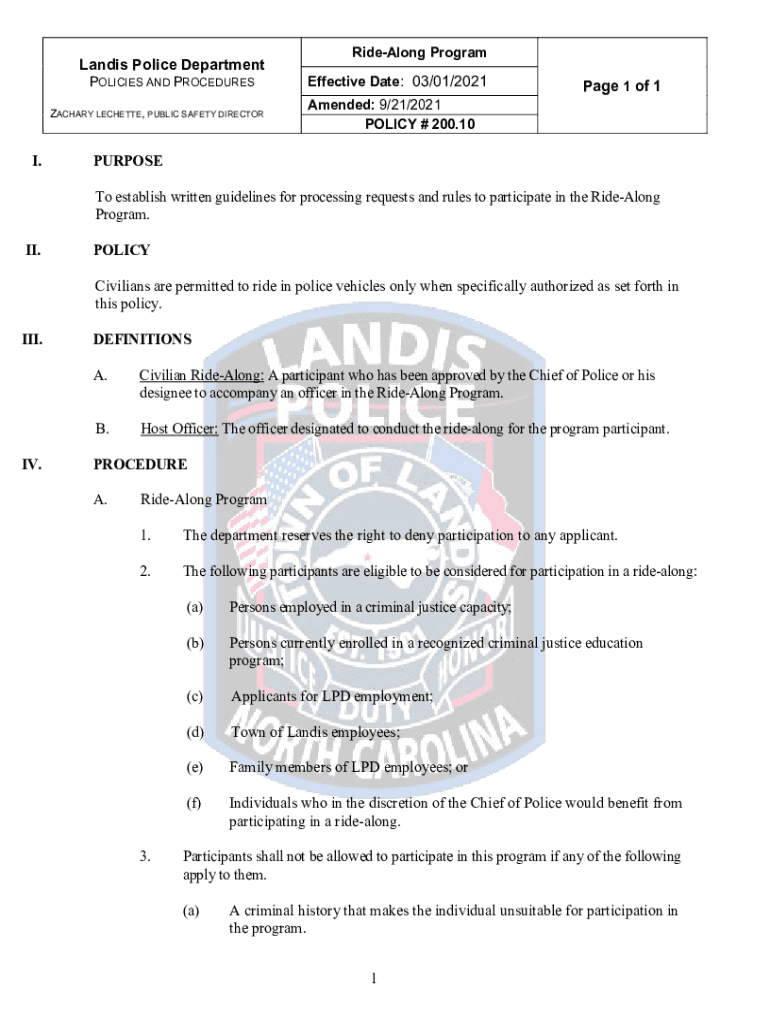 Fillable Online Landis Police Department Fax Email Print pdfFiller