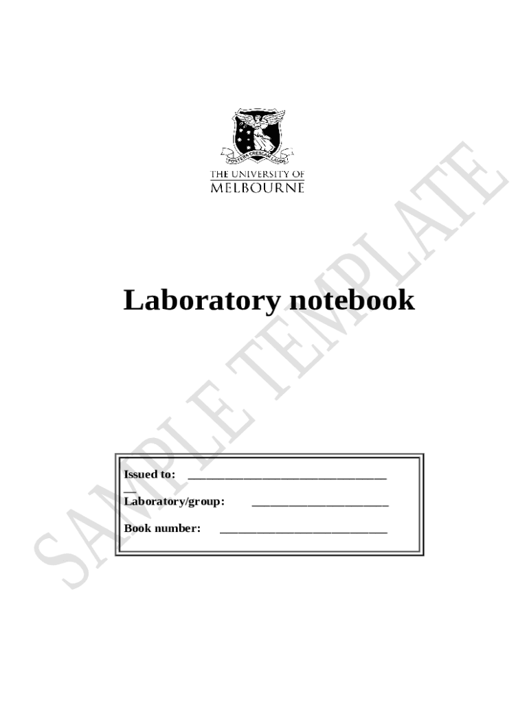 Laboratory notebook sample incorporating a chemical Doc Template