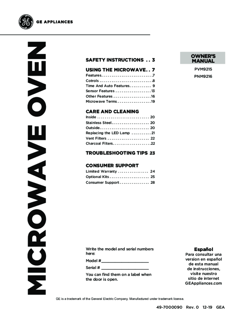 Fillable Online Microwave oven safety instructions Fax Email Print