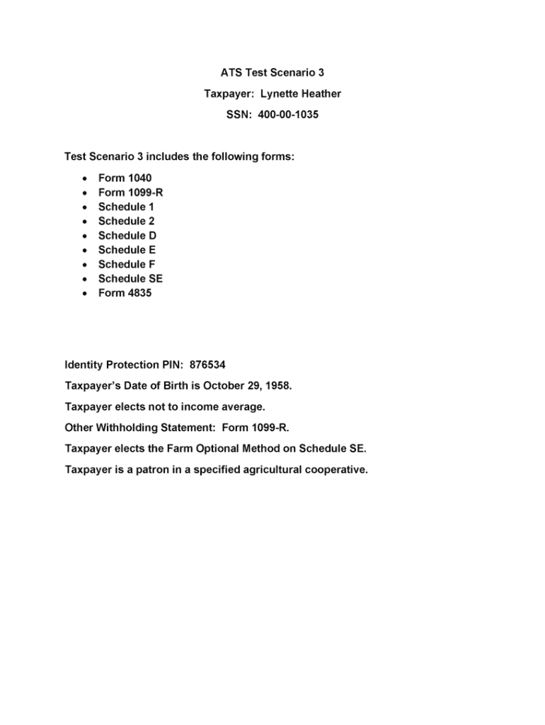 Fillable Online Ladder Up Tax Preparer Certification Scenarios and Test