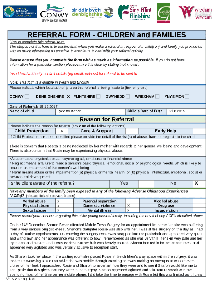 completing the joint safeguarding referral Doc Template | pdfFiller