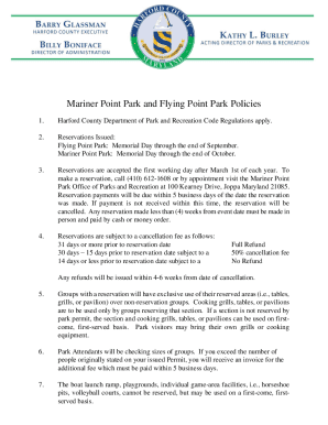 Mariner Point Park and Flying Point Park Policies