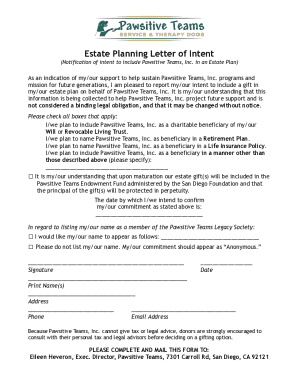 How an Estate Planning Letter of Intent Can Help Your Family
