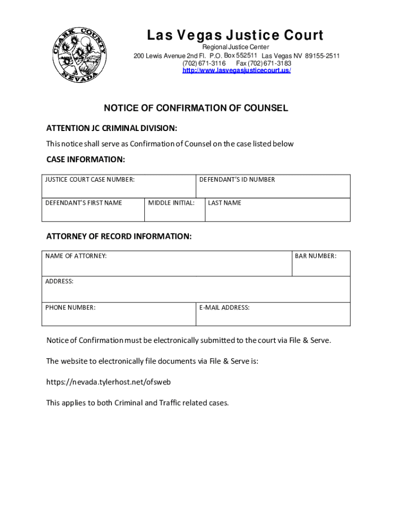 Lasvegasjusticecourt Us - Fill and Sign Printable Template Preview on Page 1