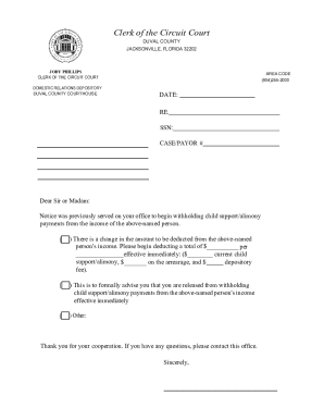 Affidavit for Stop Payment Request
