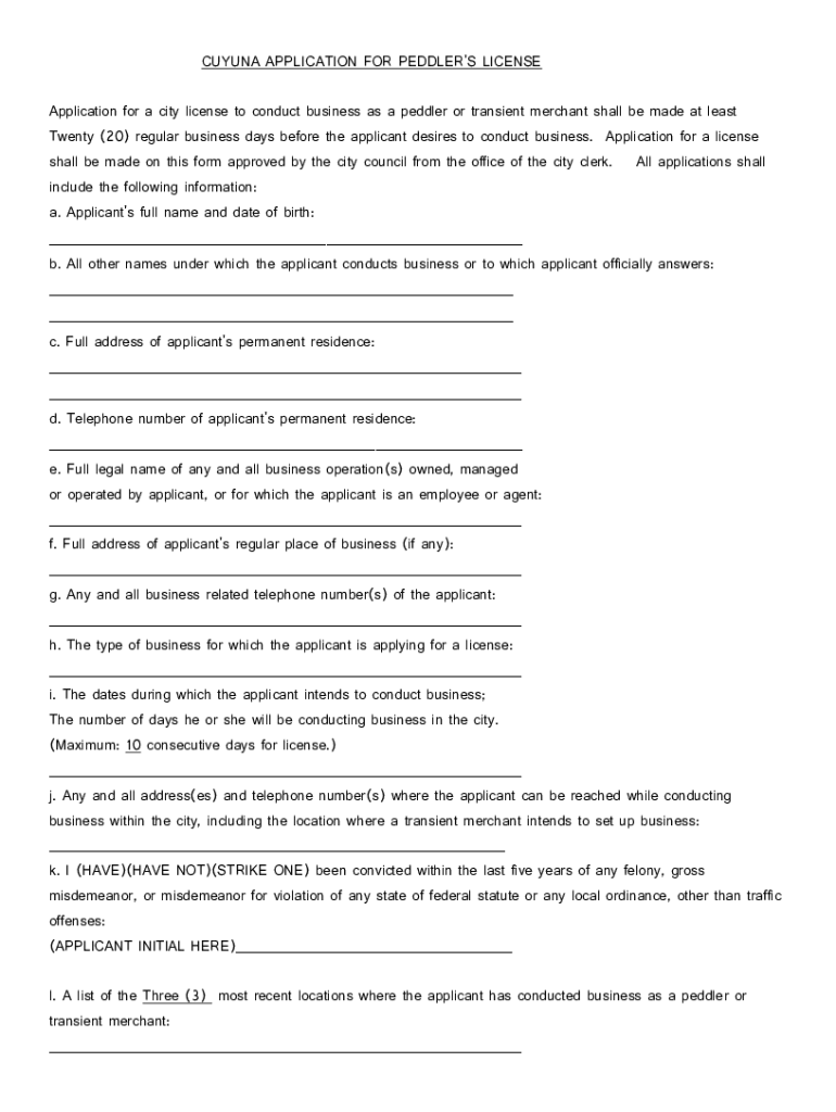 Fillable Online How to apply for a pedlar's certificate Fax Email Print
