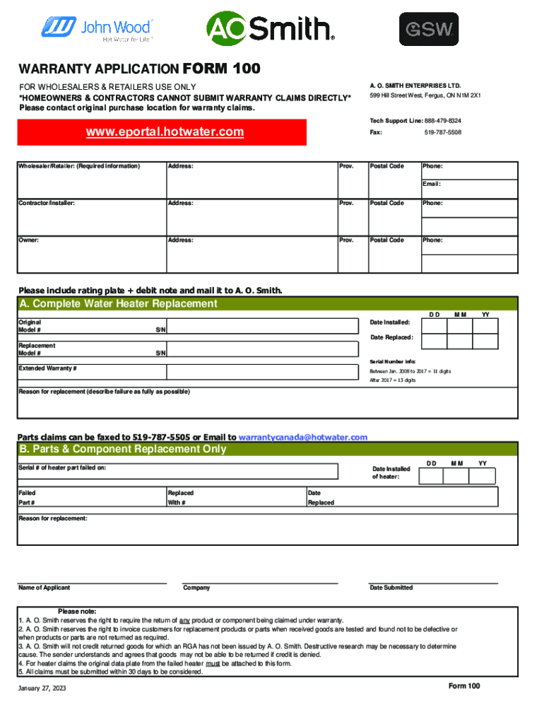 Fillable Online Commercial & Residential Online Warranty Registration