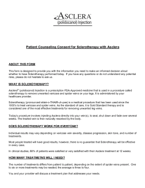 SCLEROTHERAPY INFORMED CONSENT FORM This ...