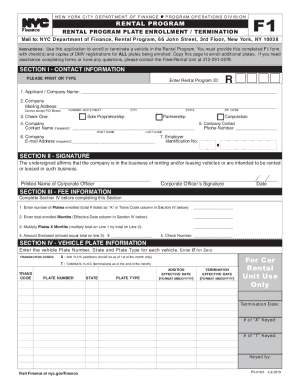 Fillable Online New York City Department of Finance Form Fax Email ...