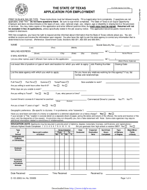 Bill Of Sale Form State Of Texas Application For ...