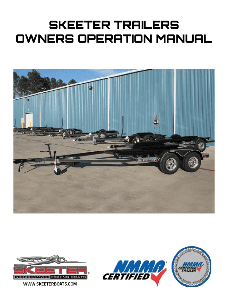 Fillable Online Skeeter Boat Trailer Owner's Operation Manual Fax Email Print pdfFiller