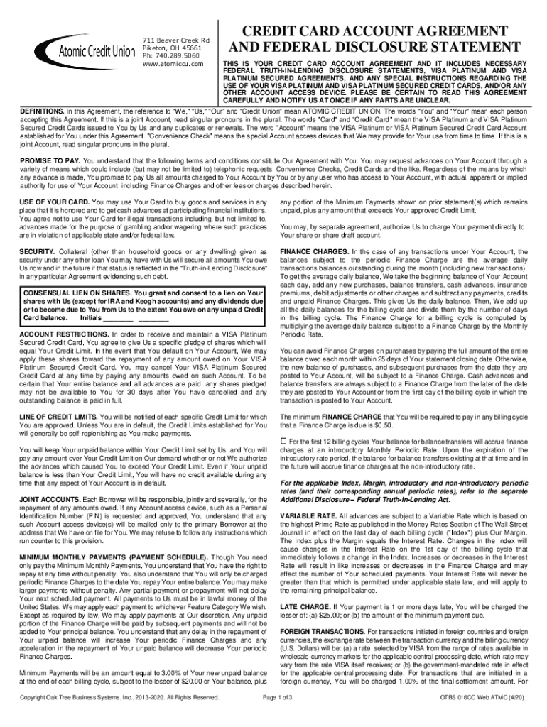 Fillable Online Atomic Employees Credit Union Inc Company Profile and