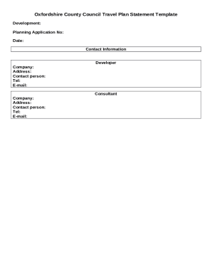 oxfordshire county council travel plan guidance