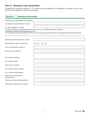 Workplace Charging Scheme application form