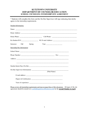 Counselor Education and Student Affairs Forms