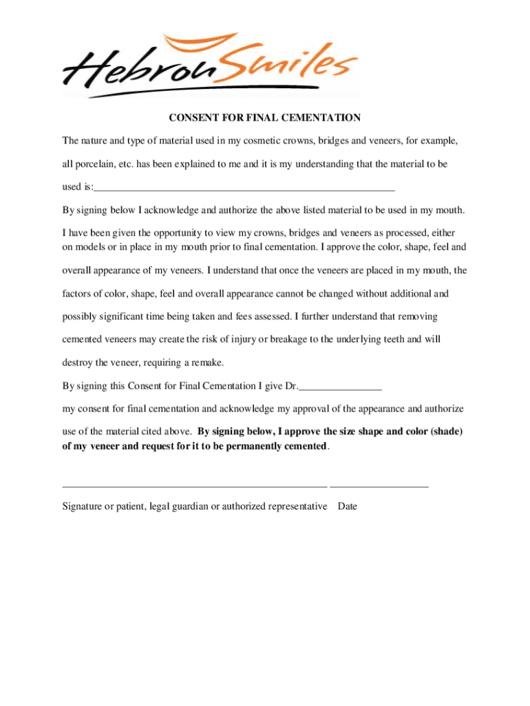 Fillable Online dental treatment consent form Fax Email Print - pdfFiller