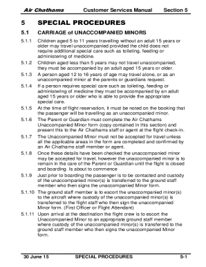 Fillable Online Unaccompanied-minor-policy-form Fax Email Print - pdfFiller