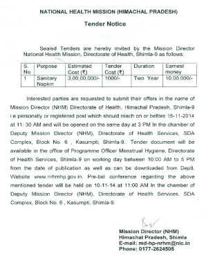 Tenders - Health &amp;amp; Family Welfare Department ...
