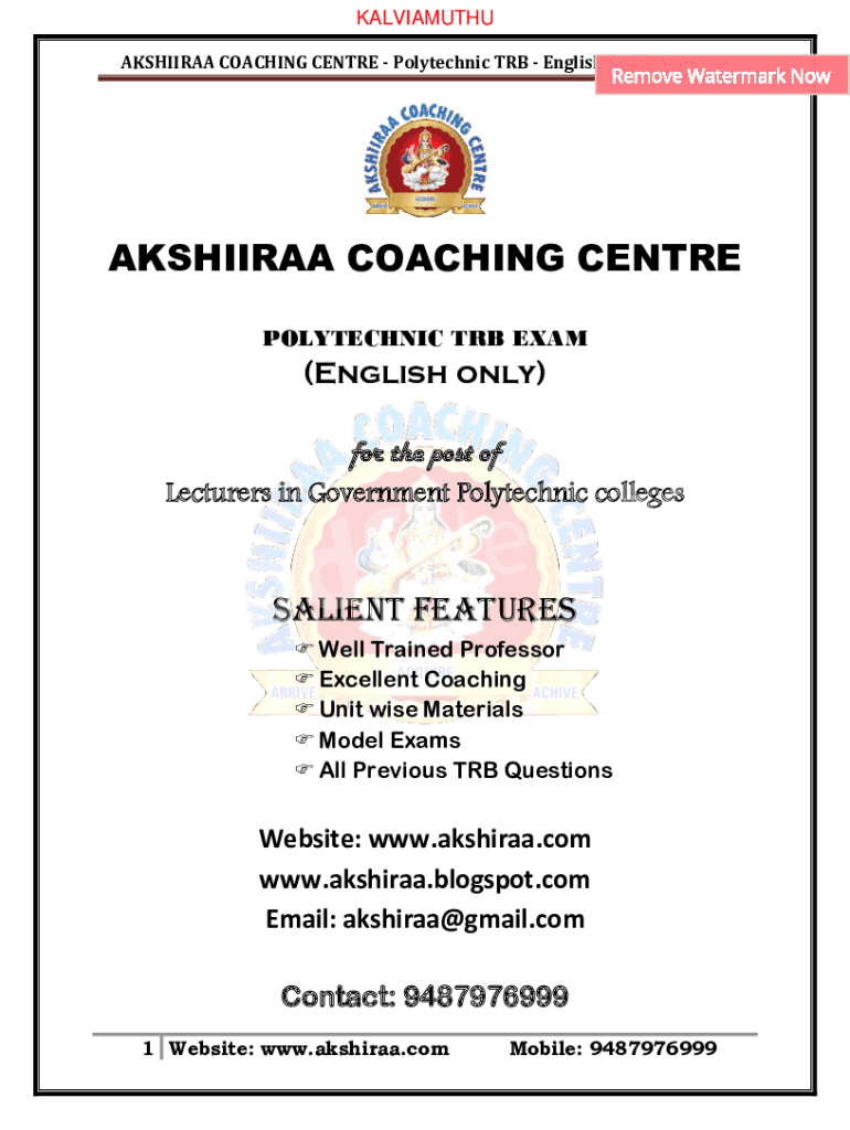 Fillable Online Get The Free Trb Polytechnic Englishunit Ii Study