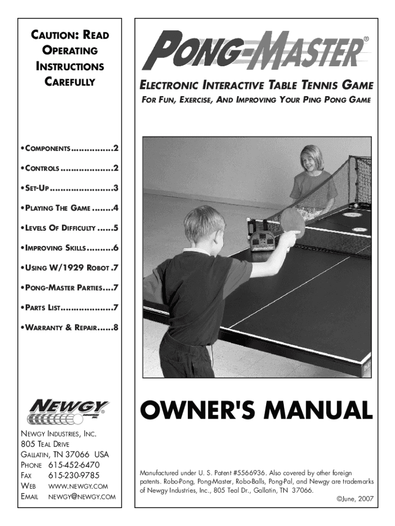 Fillable Online TableTennis Games It's a Ping Pong Party Fax Email