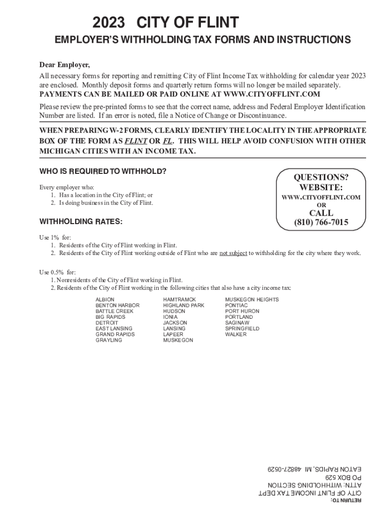Fillable Online employer's withholding tax forms and instructions Fax Email Print - pdfFiller