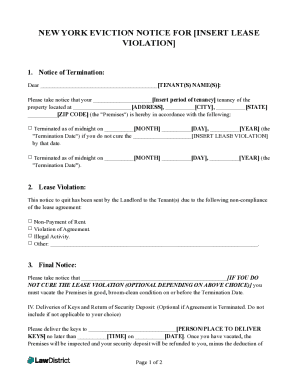 Fillable Online eviction notice new york template Fax Email Print Fillable Online eviction notice new york template Fax Email Print