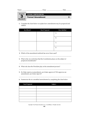 Fillable Online Chapter 3 - Section 2 / Formal Amendment Flashcards Fax ...