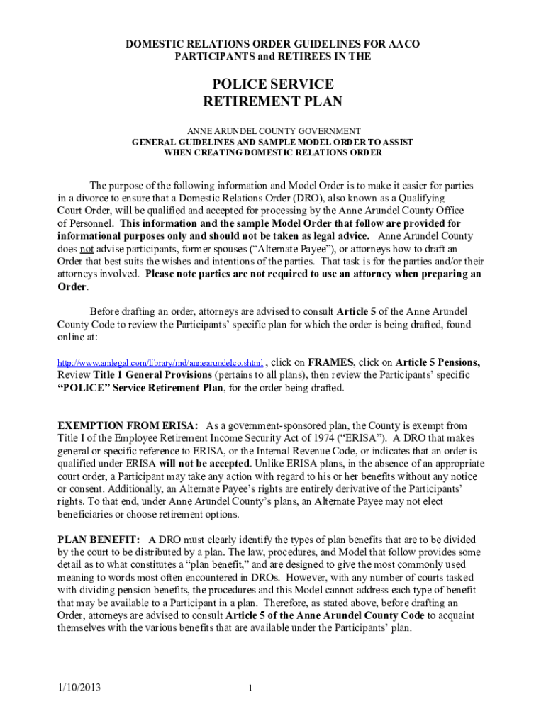 Fillable Online Anne Arundel County Government Police Service Fax