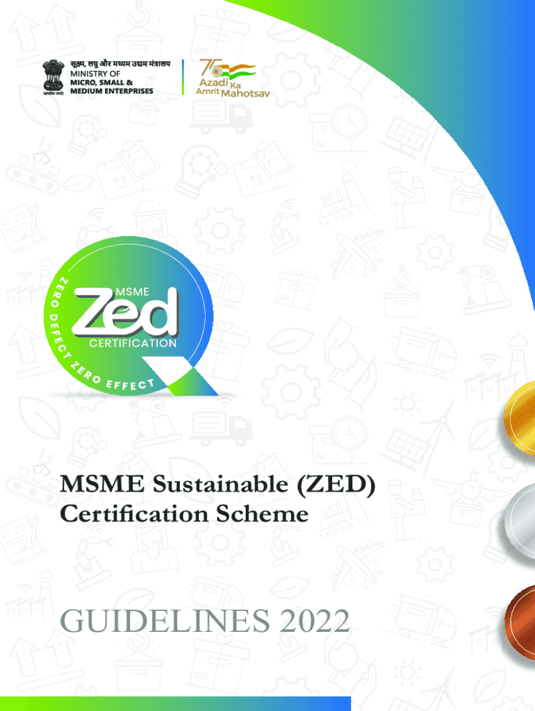 Fillable Online MSME Ministry launches revamped ZED certification ...