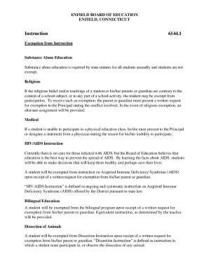 alcohol and drug abuse - Policies - Meriden Public Schools