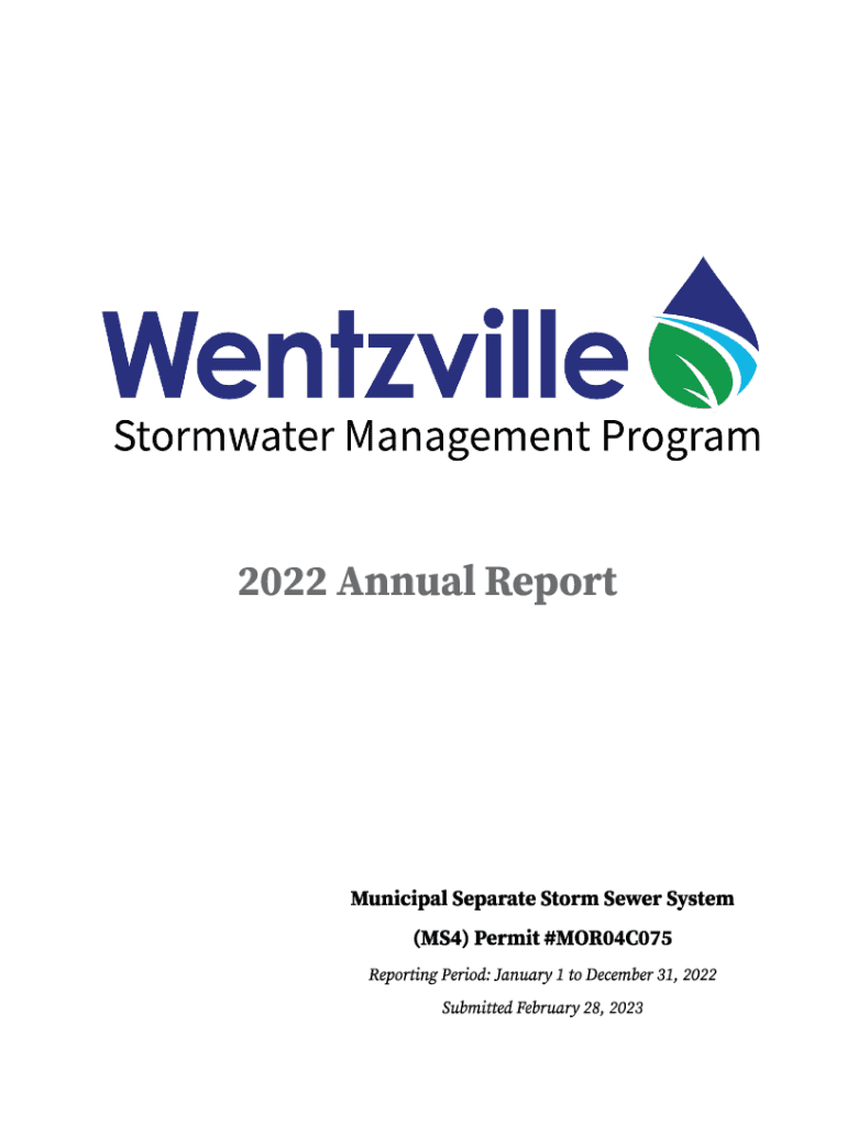 Fillable Online 2022 MS4 Permit MOR04C075 Annual Report DRAFT - Google ...
