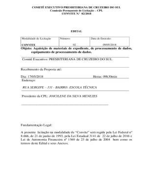 comit executivo presbiteriana de cruzeiro do sul