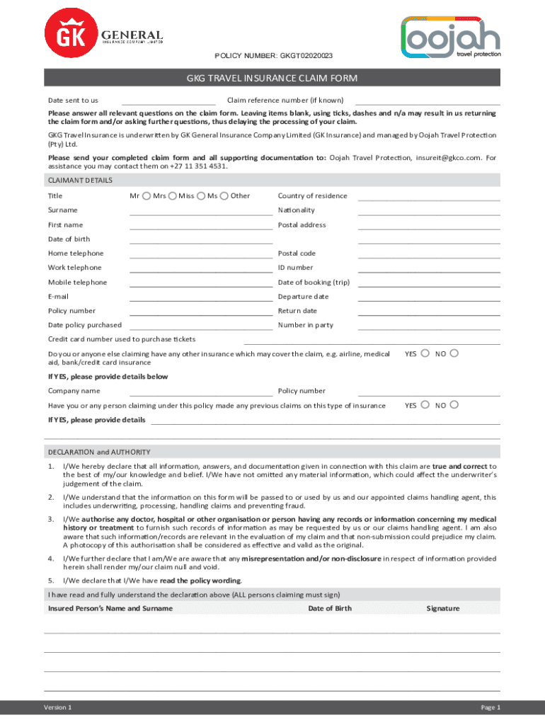 Fillable Online FILLING OUT YOUR CLAIM FORM Fax Email Print pdfFiller